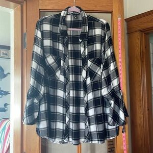 Black and white plaid shirt